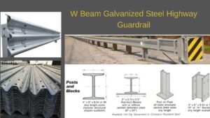 W Beam Galvanized Steel Highway Guardrail